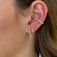 Diamond Three Mix Stones Stud