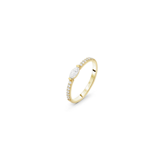 Marquise Stone Studded Ring