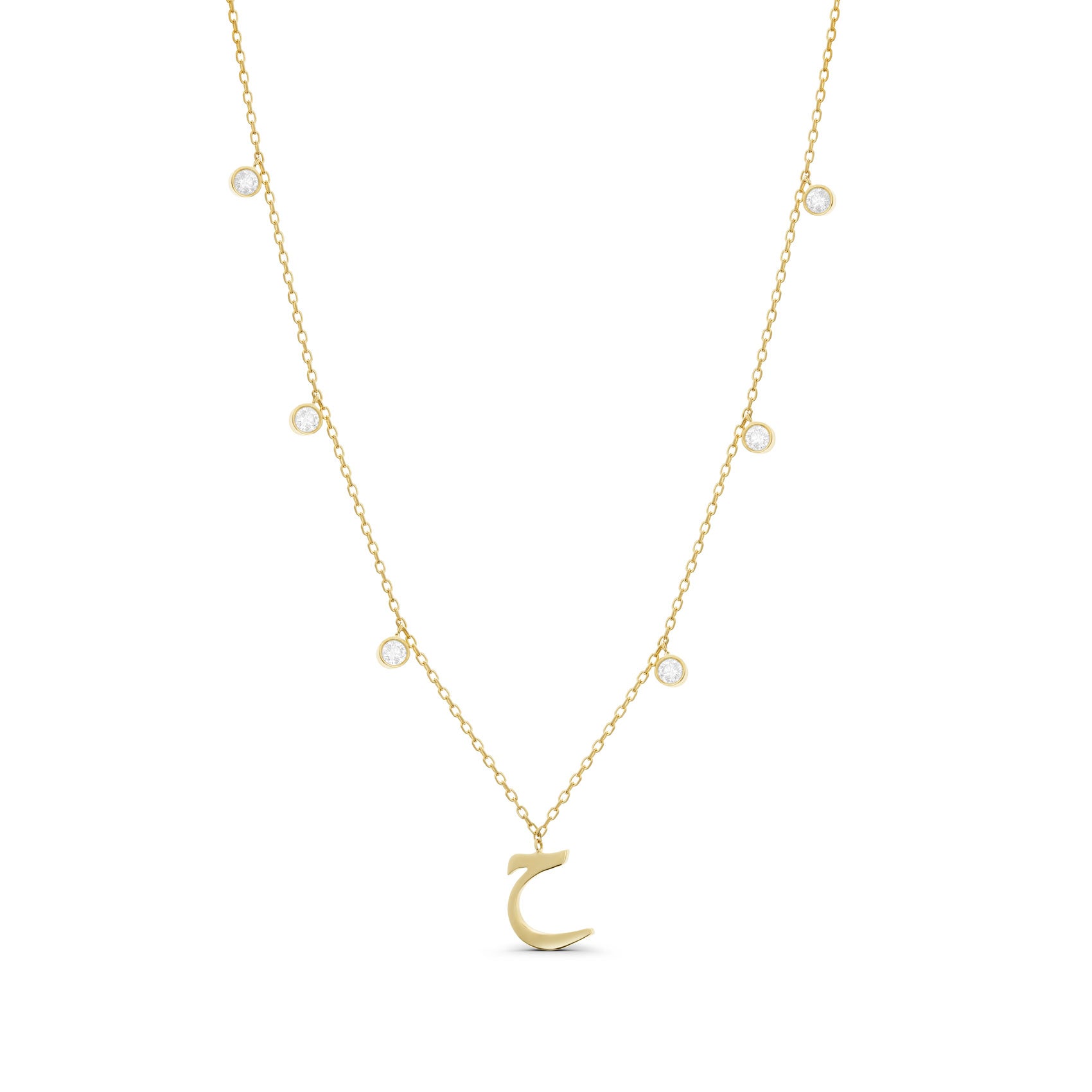 Letter Stone Drops Necklace