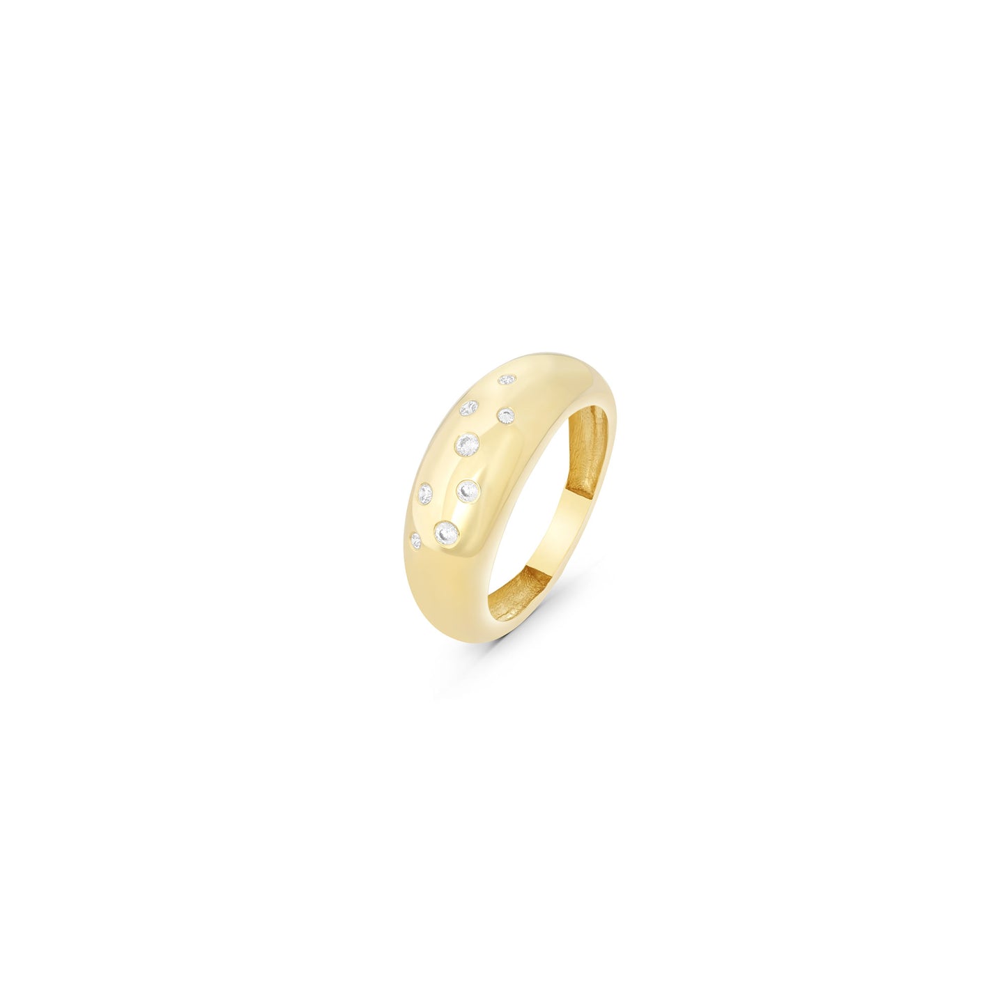 Scattered Stones Dome Ring