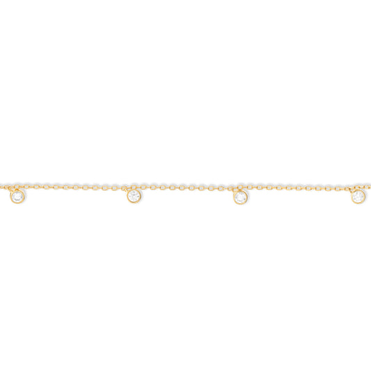 Stone Drop Chain Bracelet