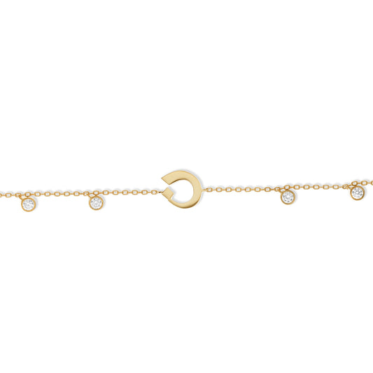 Letter Stone Drops Bracelet
