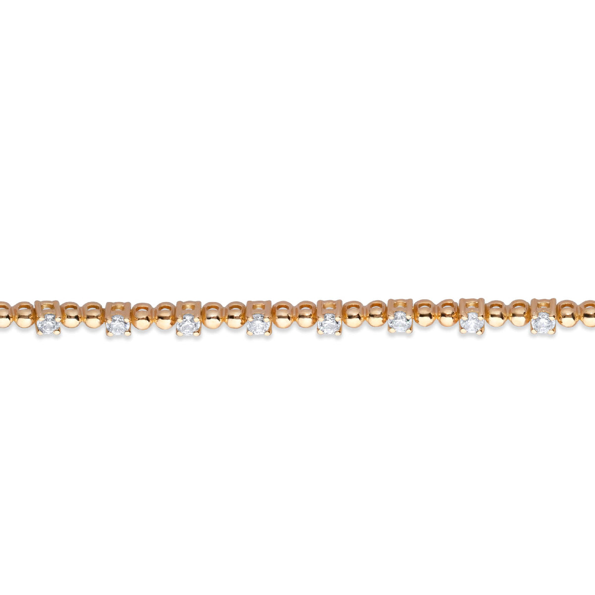 Balls & Round Stones Chain Bracelet