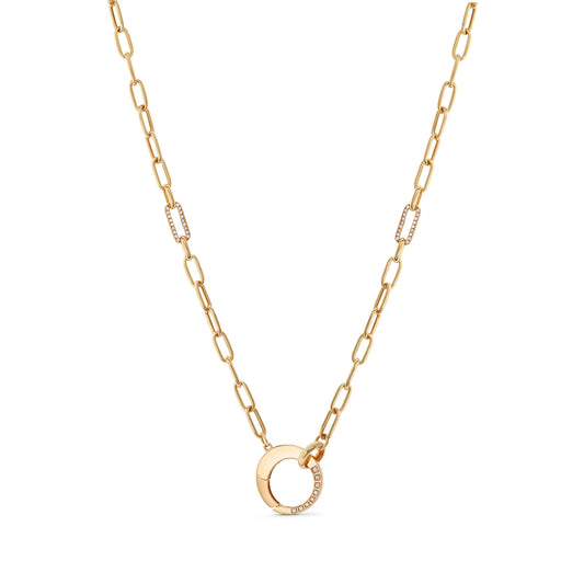 Round Clip Curb Chain Necklace