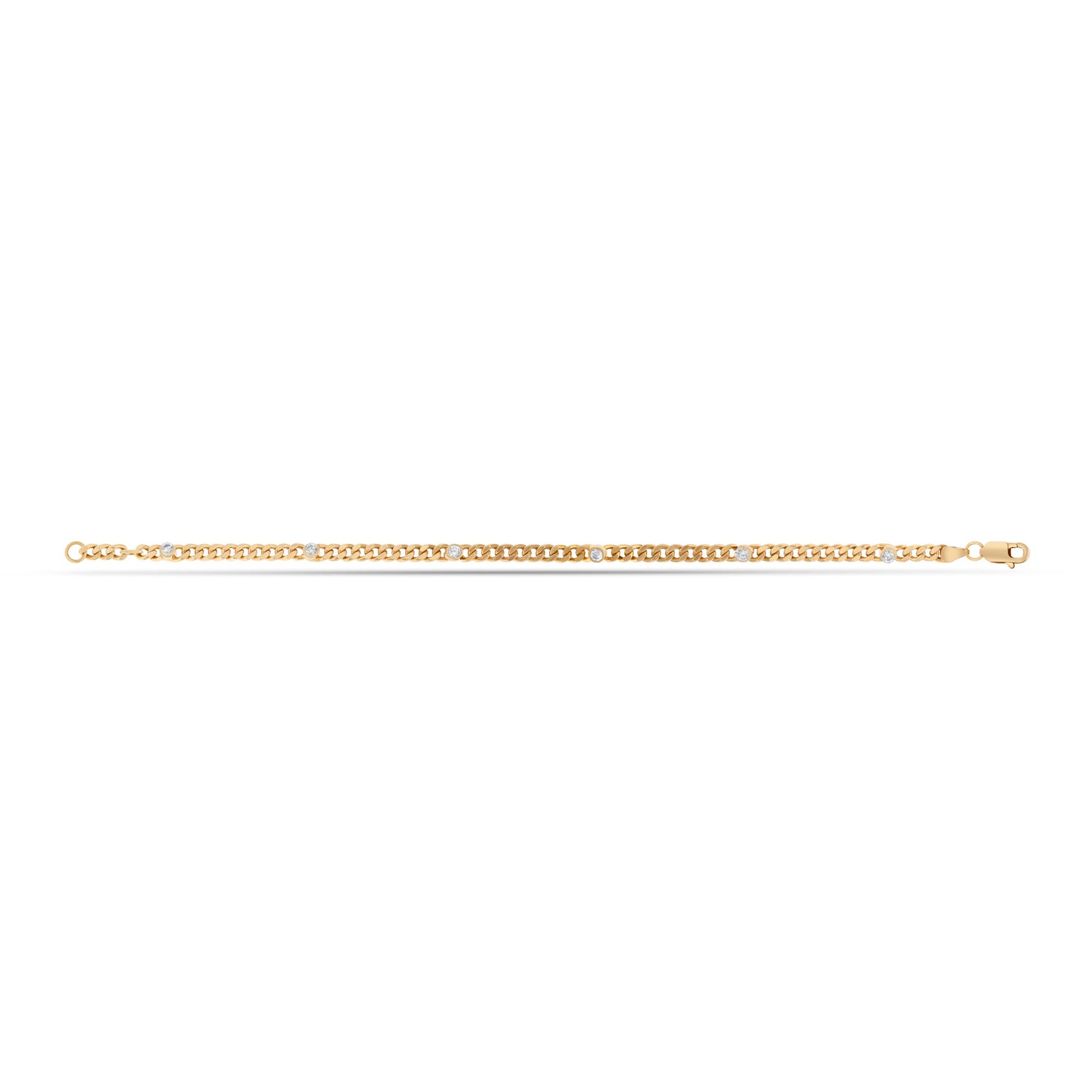 Six Stones Curb Chain Bracelet