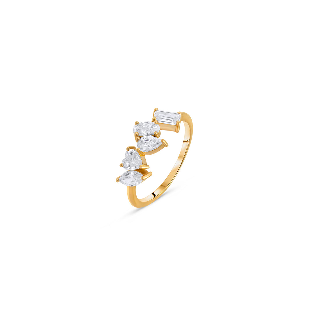 Mixed Stones Line Ring