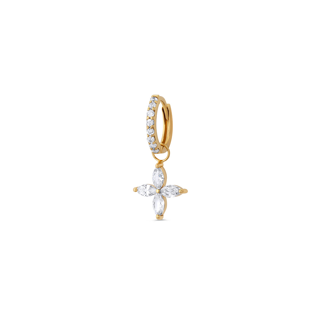 Flower Huggie Hoop