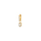 Emerald Cut Drop Huggie Hoop