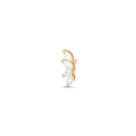 Four Marquise Stones Stud