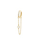 One Stone Chain Drop Hoop