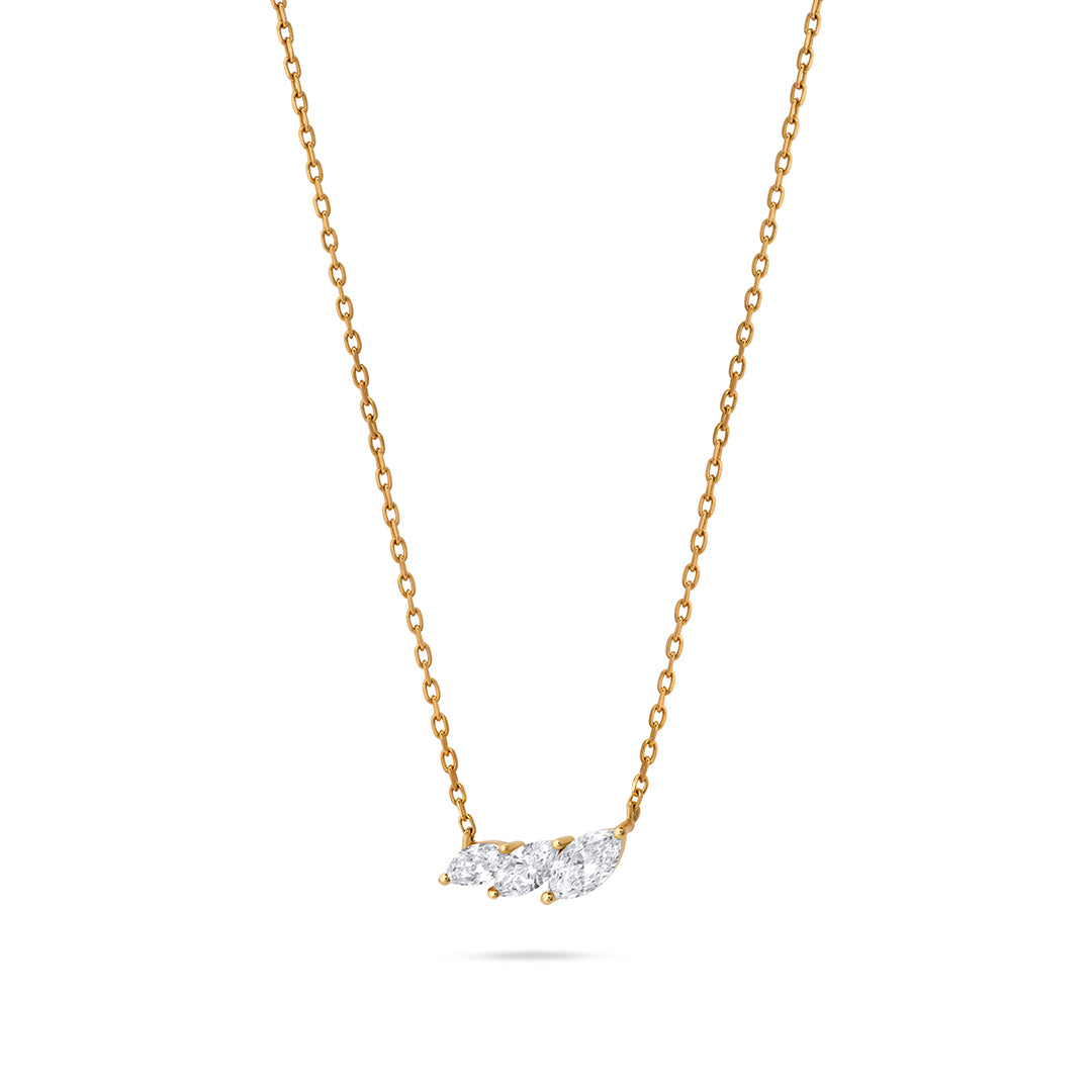 Triple Marquise Diamond Necklace