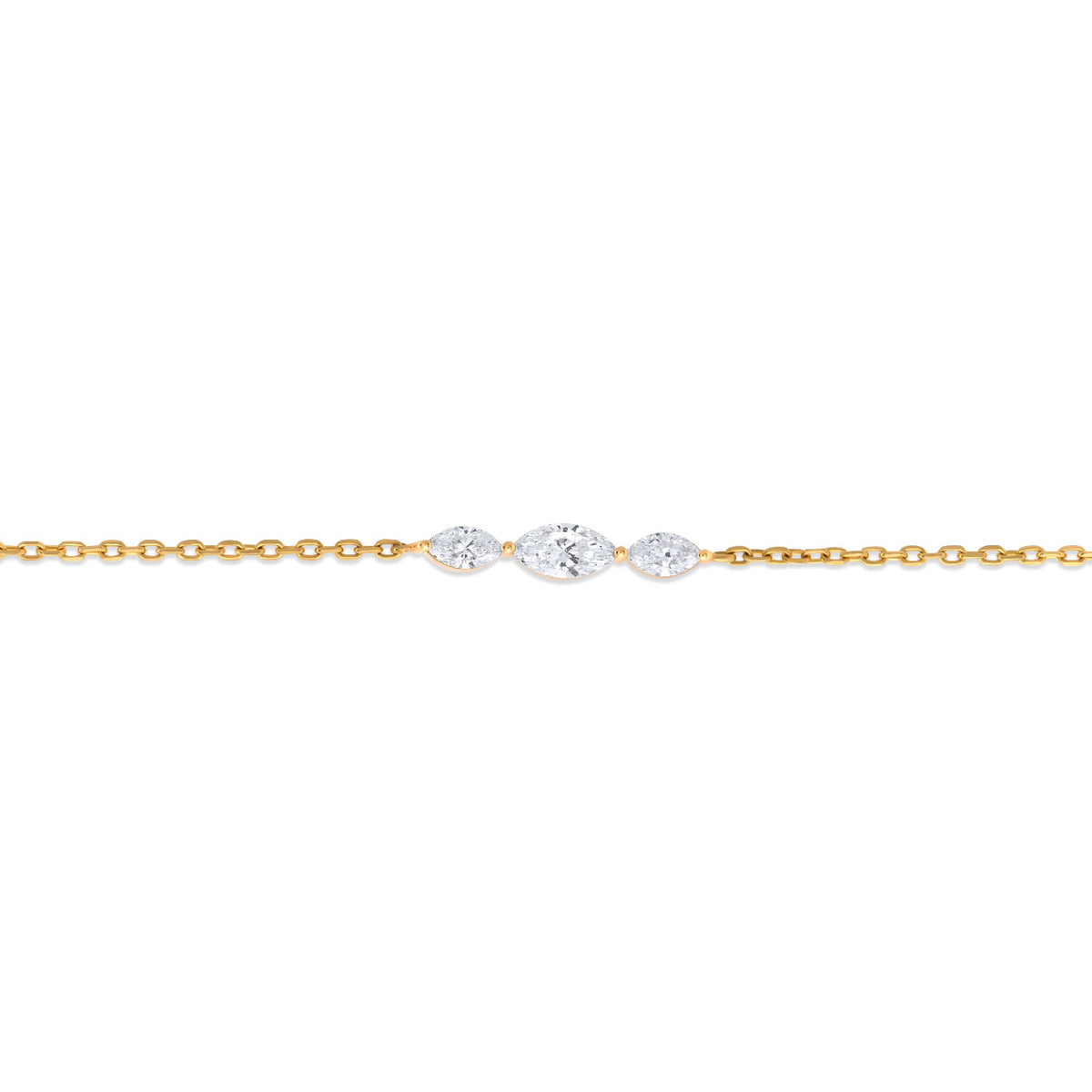Three Marquise Diamond Bracelet