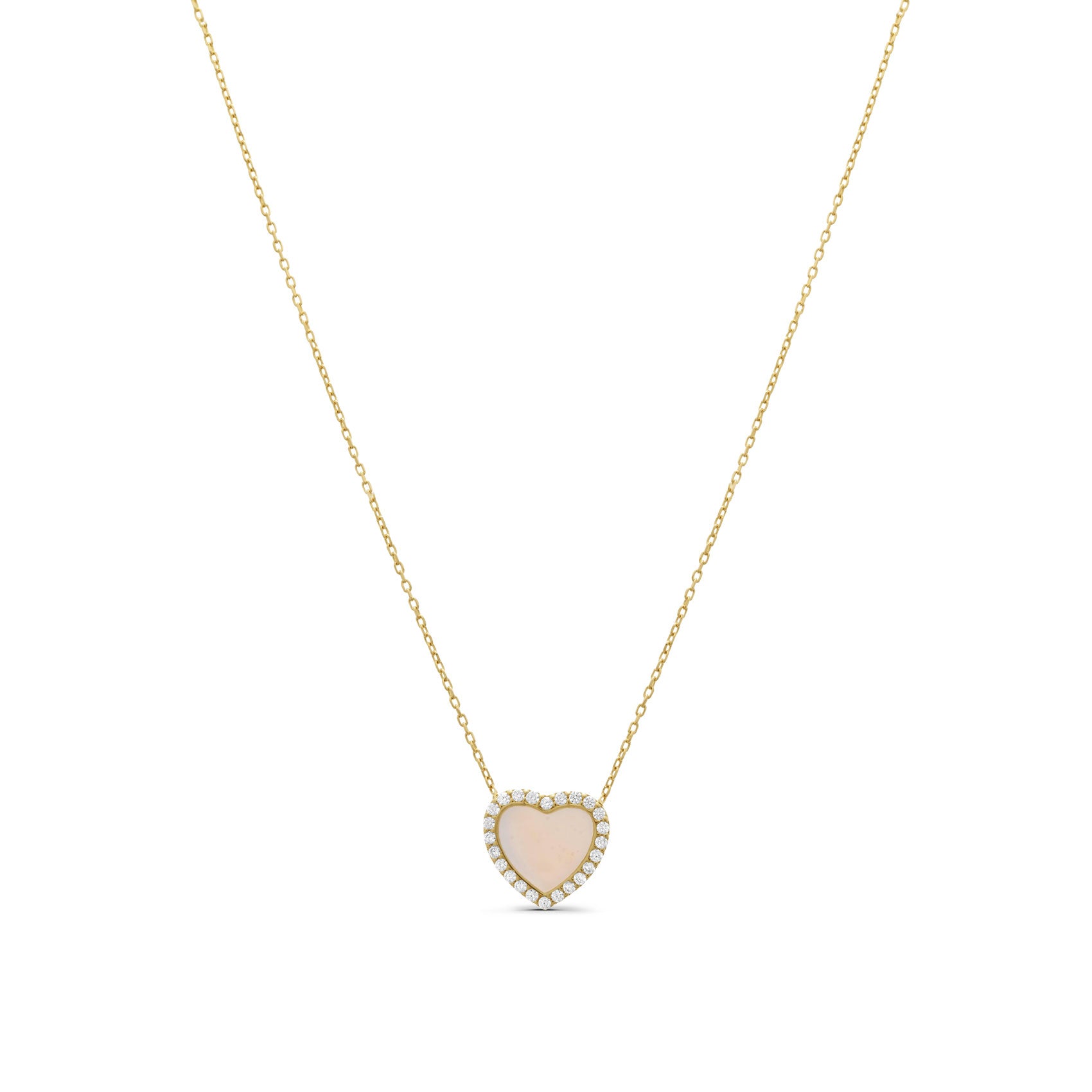 Framed Pearl Heart Necklace
