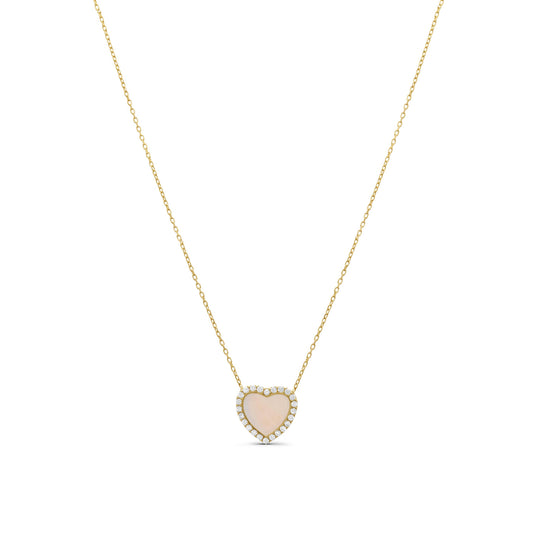Framed Pearl Heart Necklace