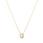 Emerald Cut Stone Necklace