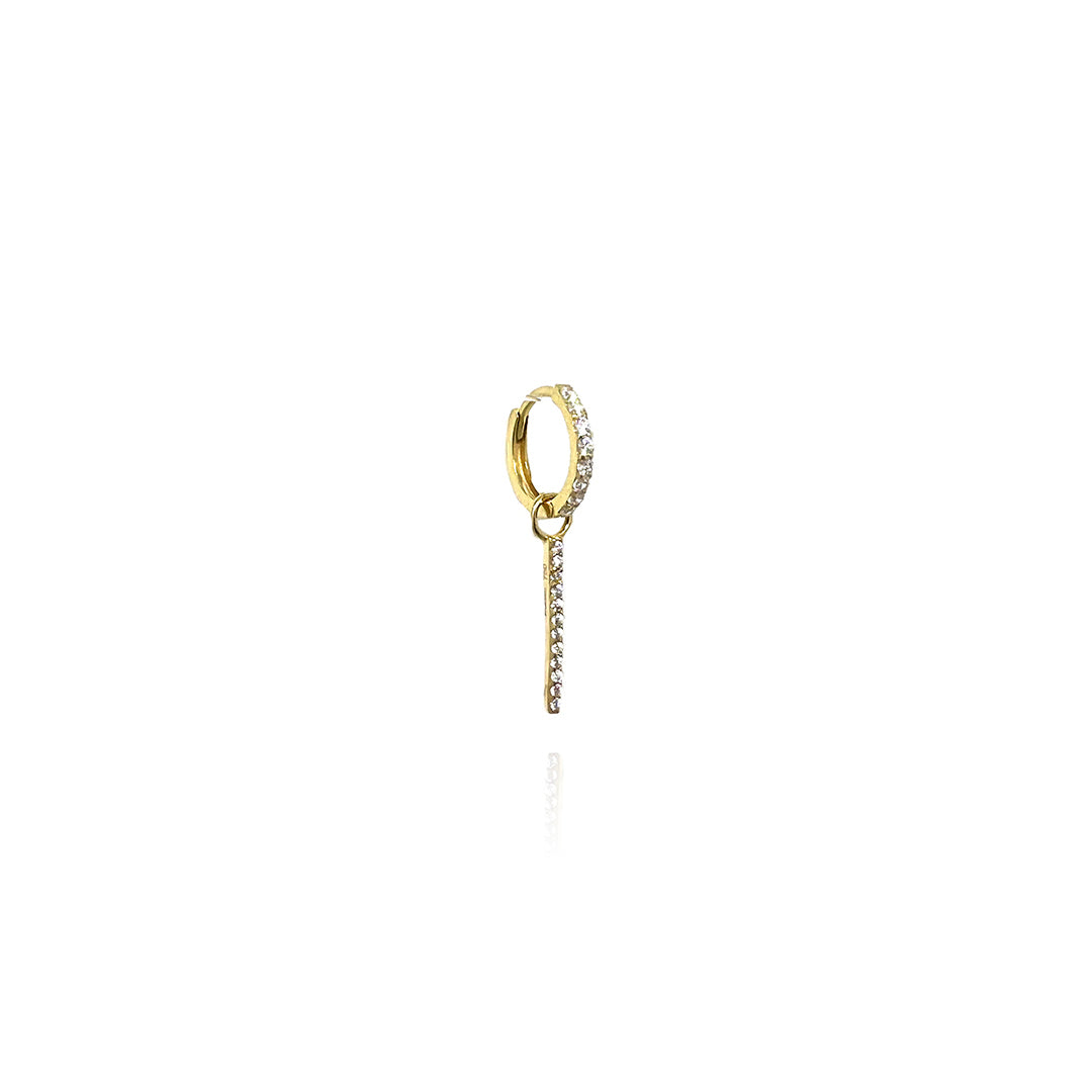 Line Drop Huggie Hoop