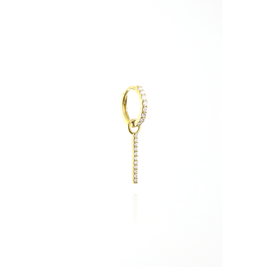 Line Drop Huggie Hoop