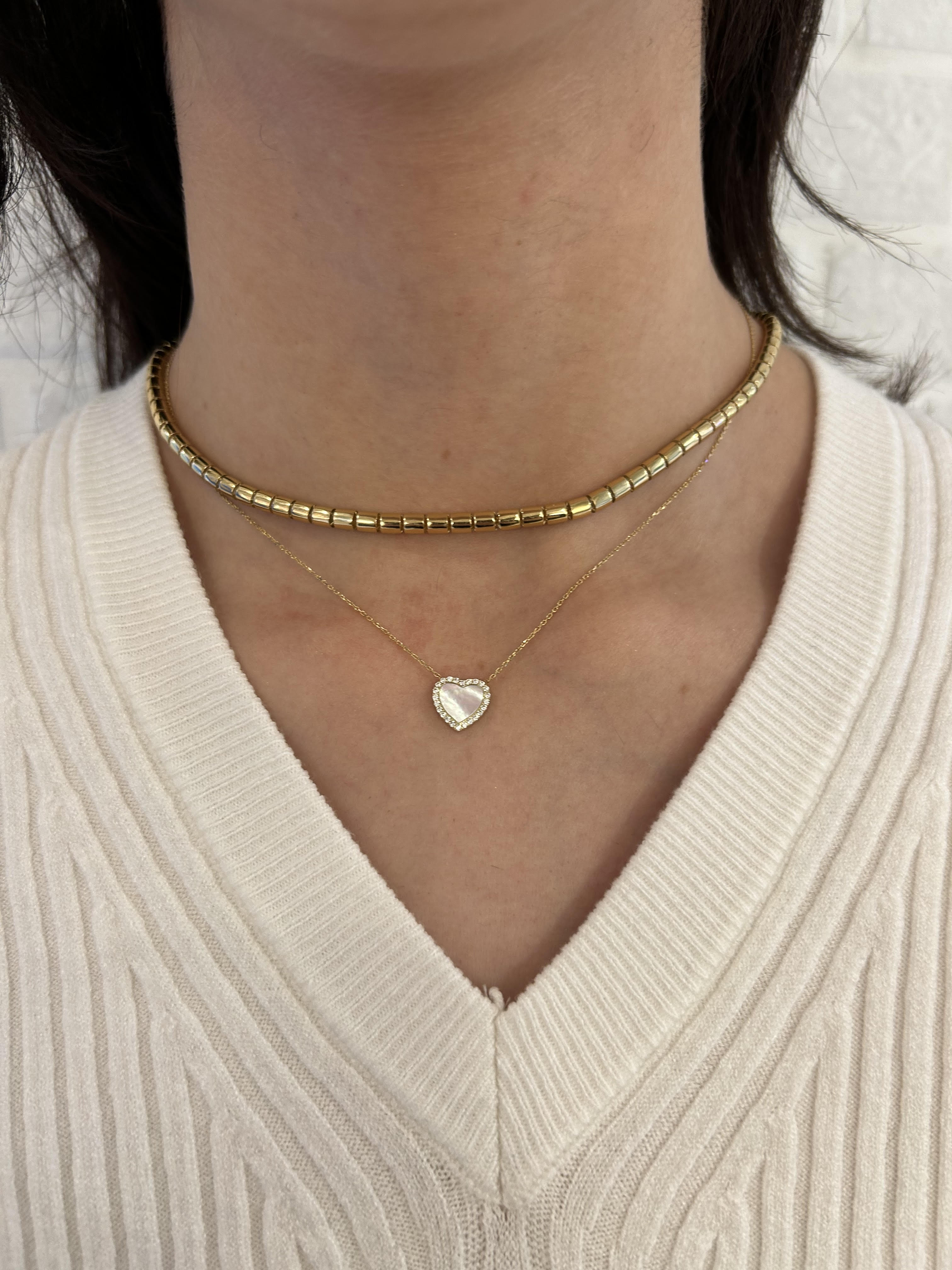 Cylinder Chain Necklace