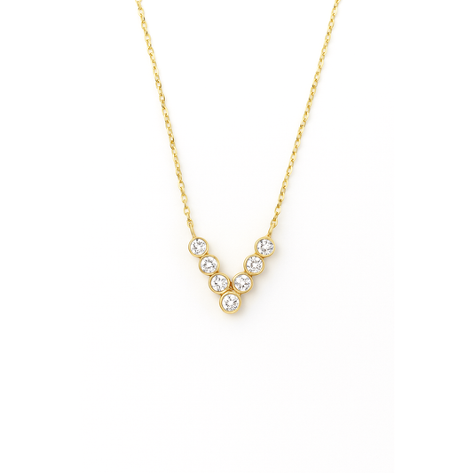 V Bezel Necklace