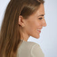 baguette circle earrings