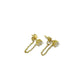 chain stud earrings