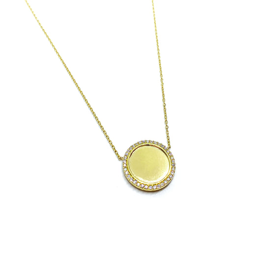 engraved coin necklace