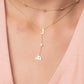 two letters lariat necklace