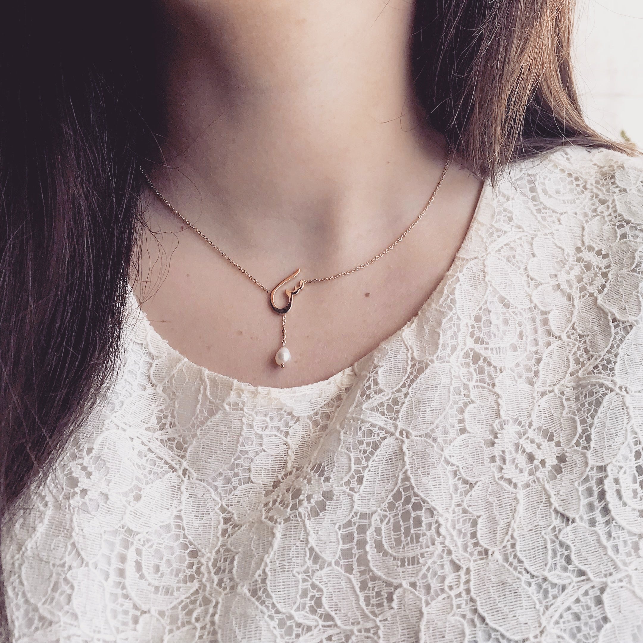 Letter and hotsell birthstone necklace