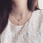 Letter & Dangling Birthstone Necklace