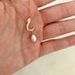 Letter & Dangling Birthstone Necklace