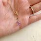 Letter & Dangling Birthstone Necklace