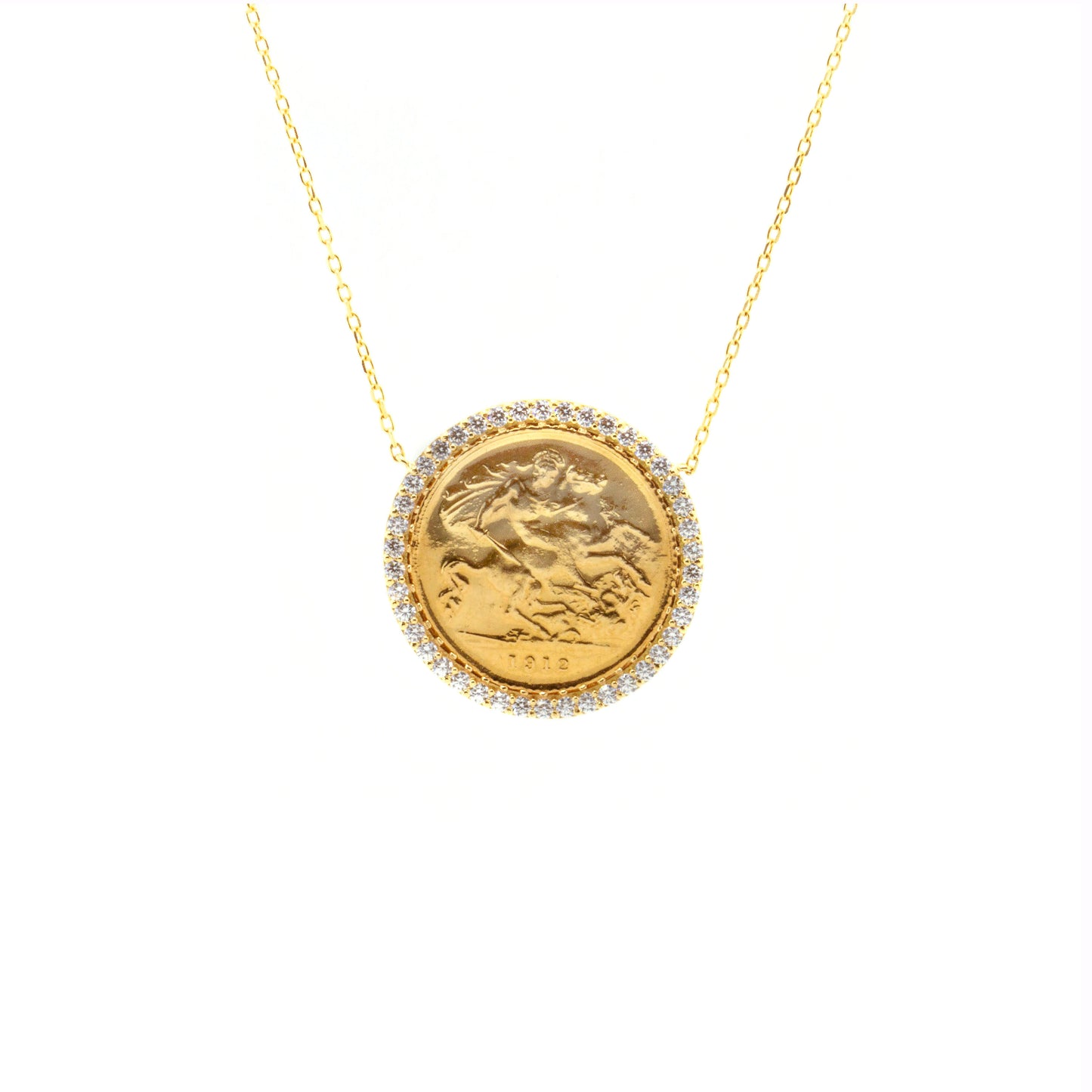 half lira necklace