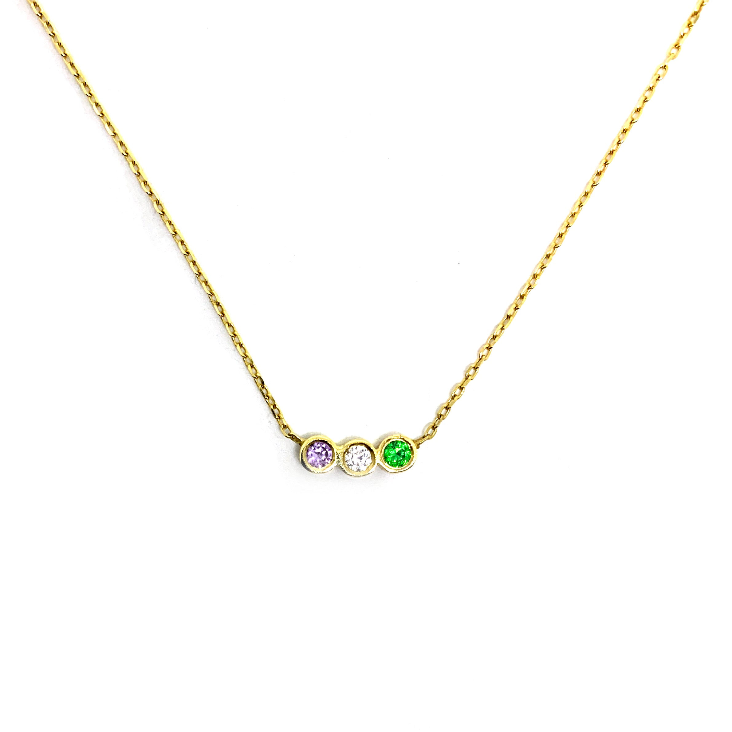 mini birthstones necklace
