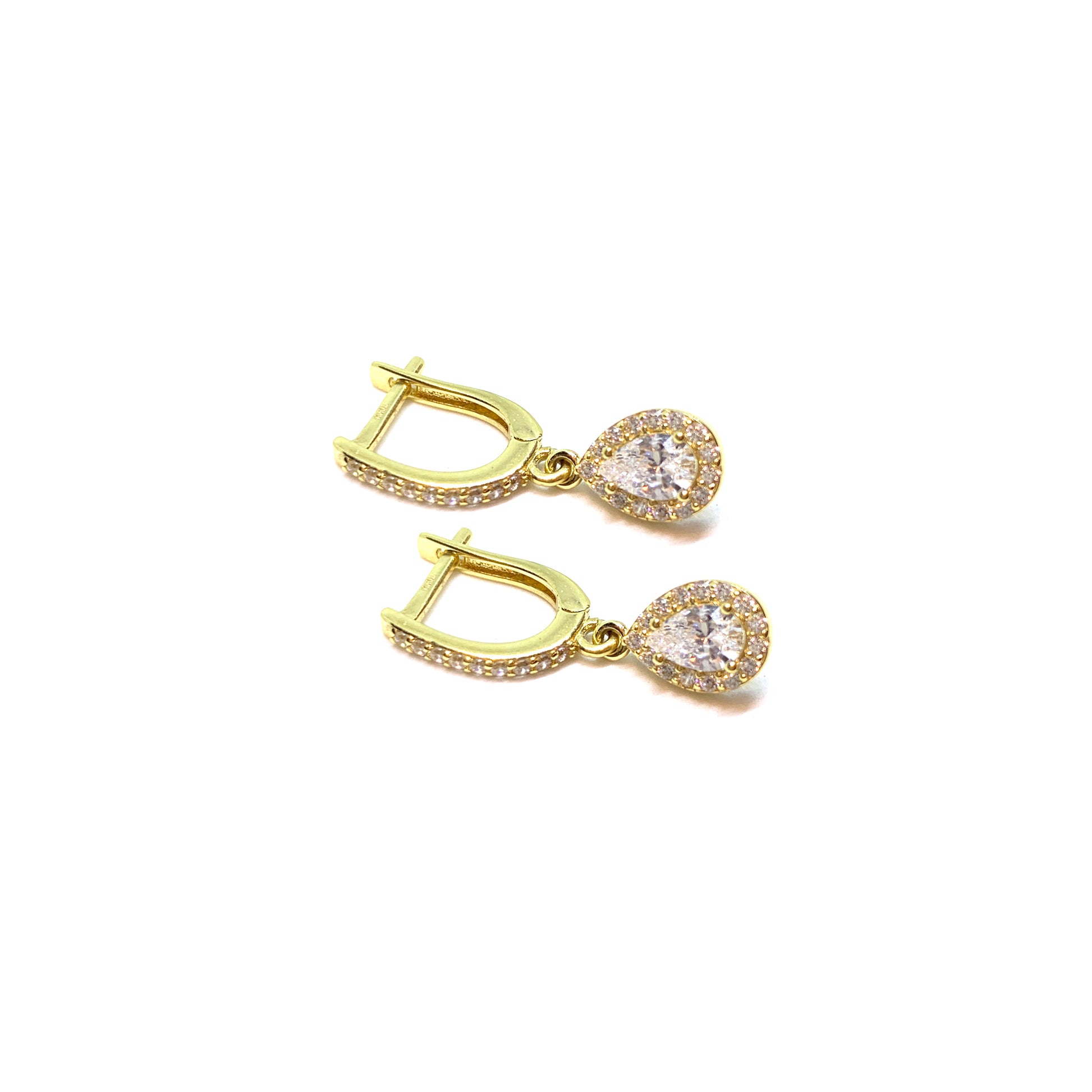 teardrop huggie hoops