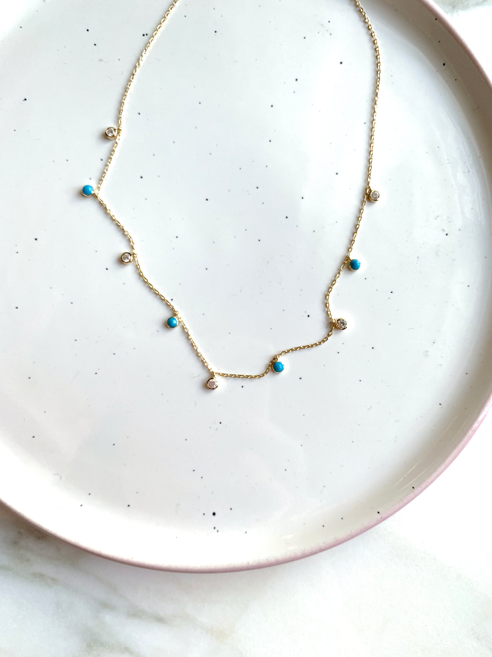turquoise drop choker/necklace