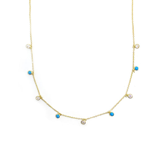 turquoise drop choker/necklace