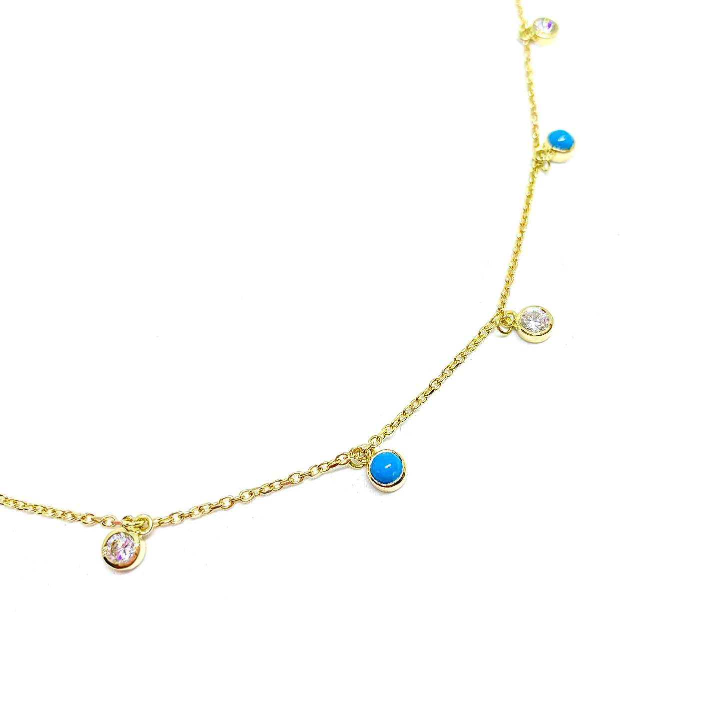 turquoise drop choker/necklace