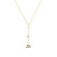 two letters lariat necklace