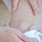 stone drop chain anklet