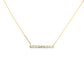 bezel horizontal line necklace
