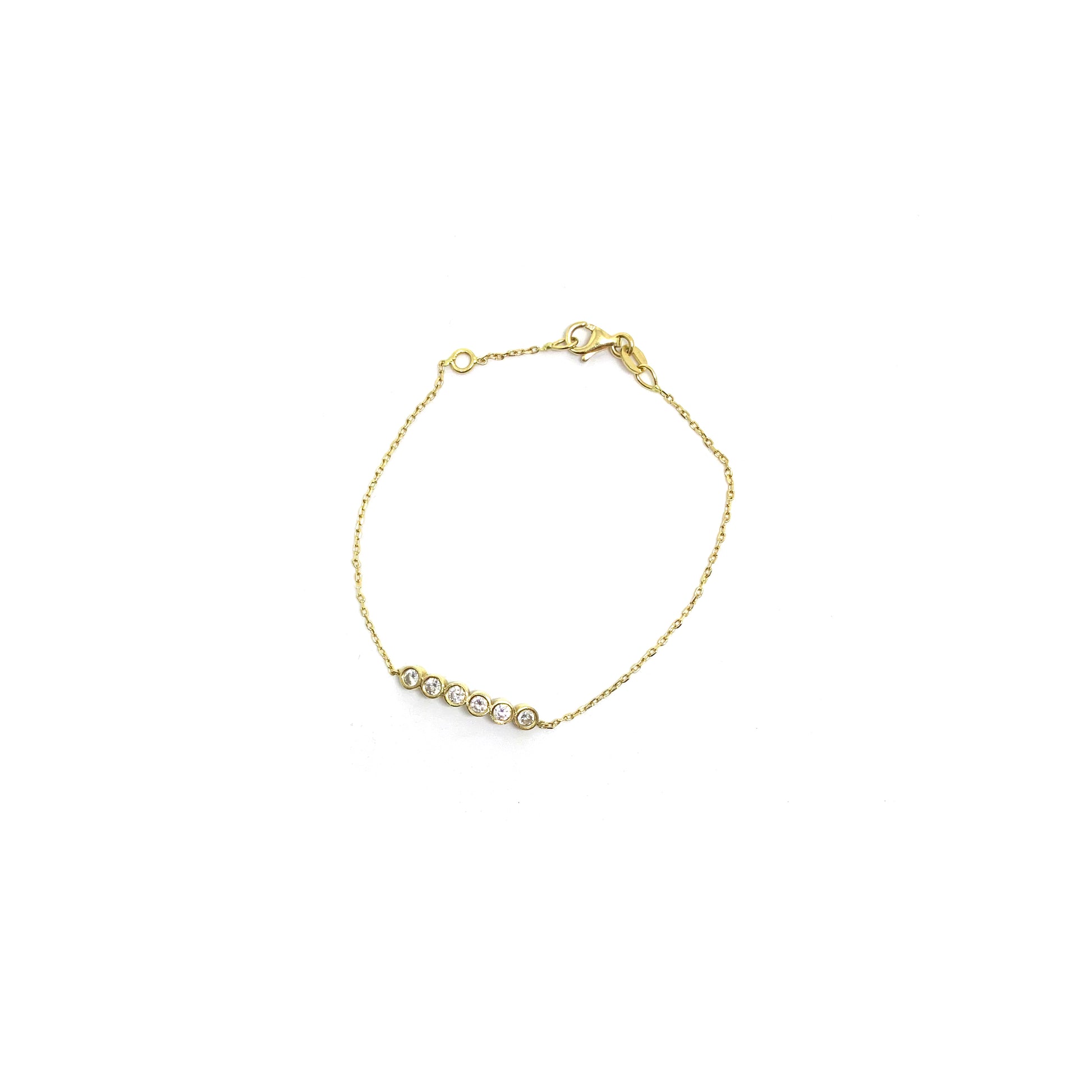 bezel line chain bracelet