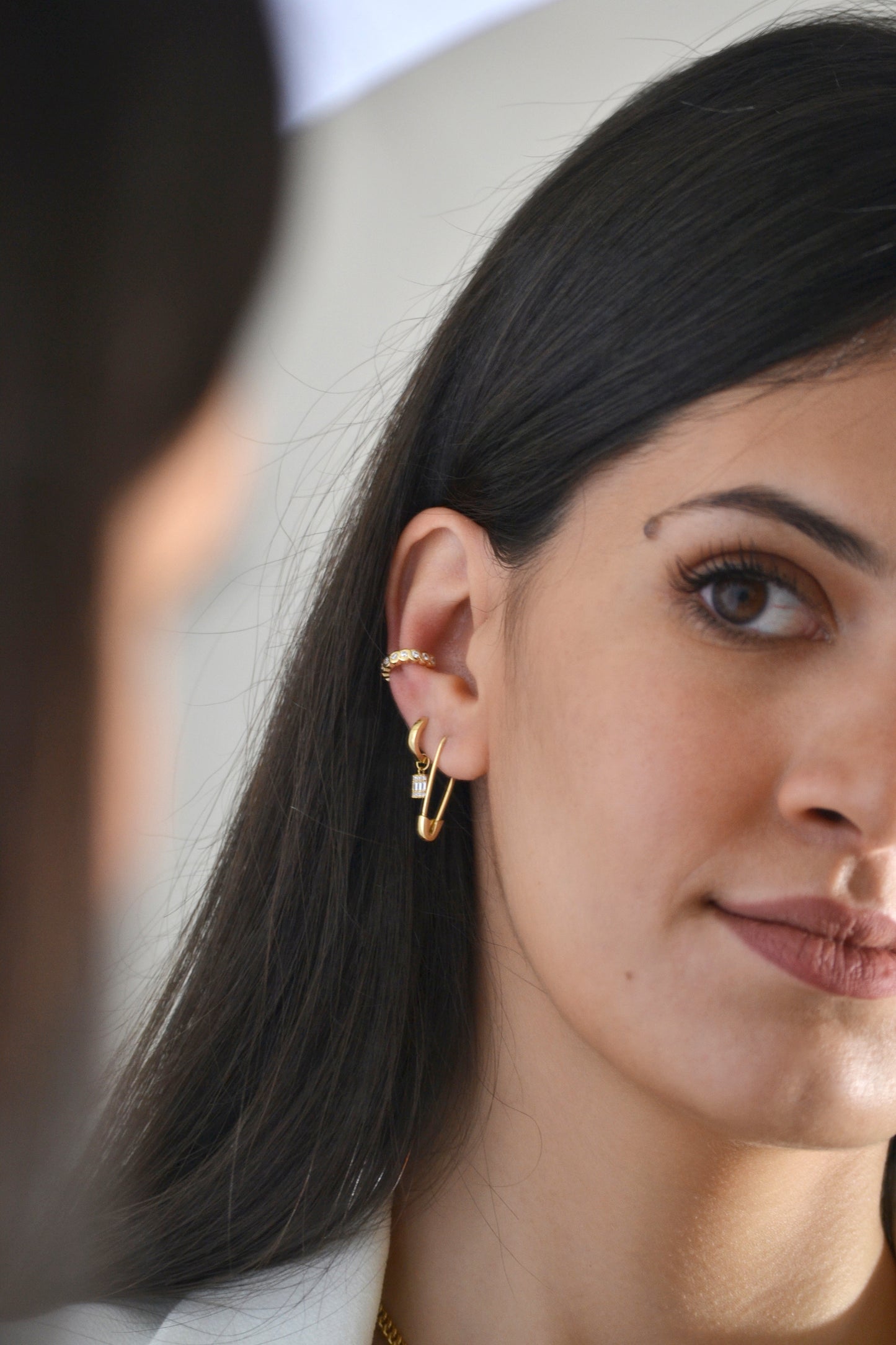 safety pin earrings