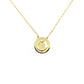 two-tone letter coin necklace
