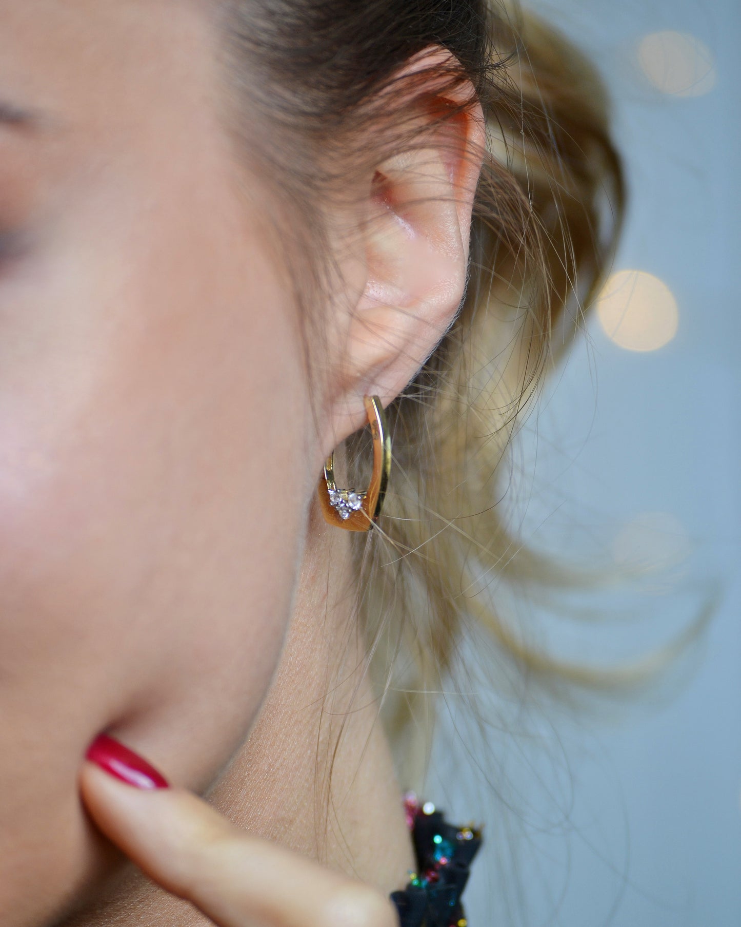 crystal drop hoops