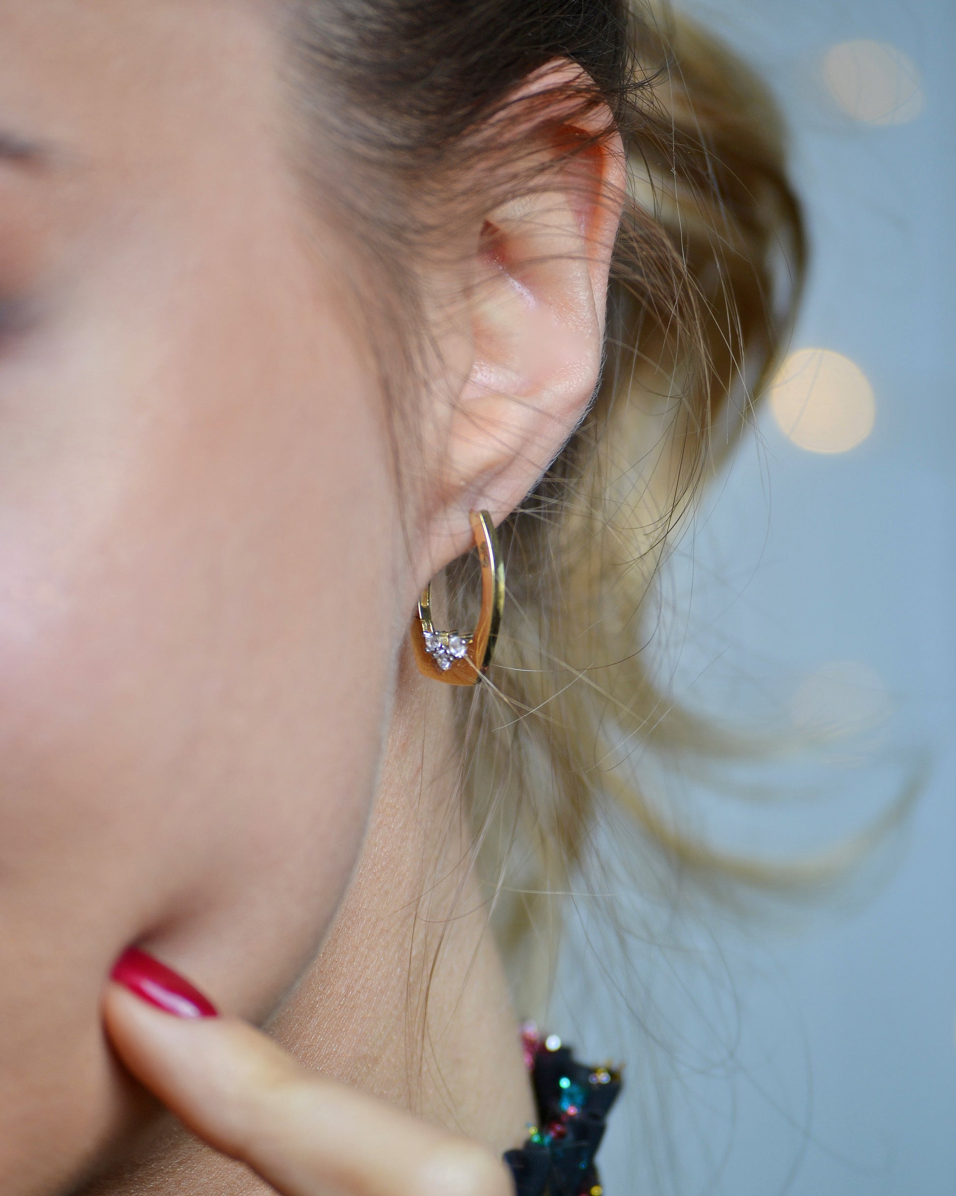 crystal drop hoops