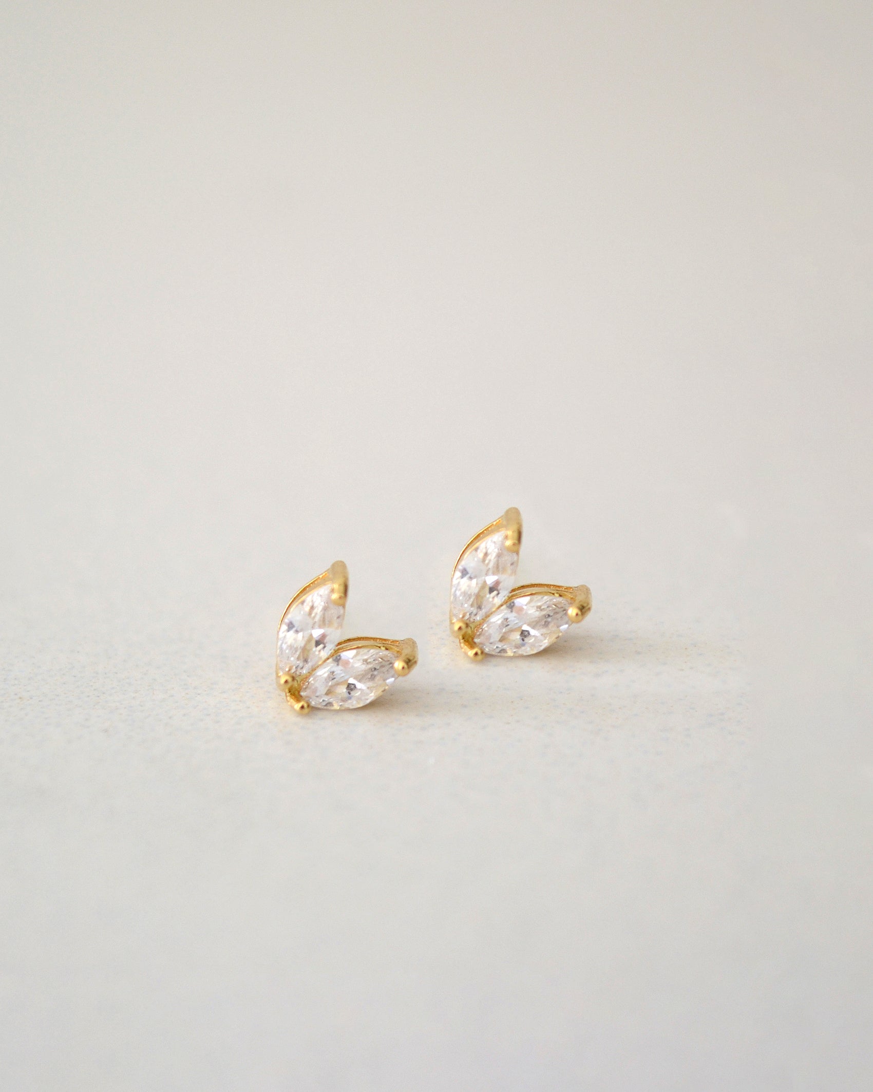 double marquise stone studs
