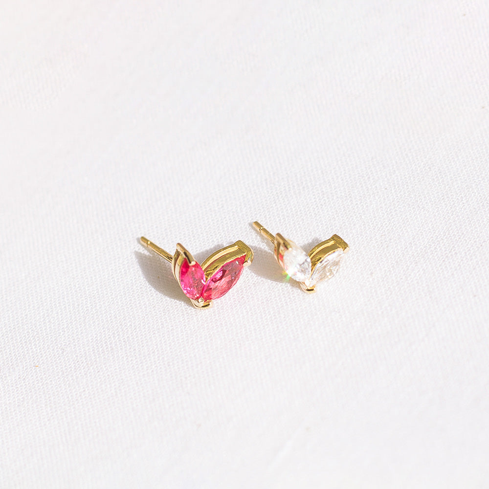 double marquise stone studs