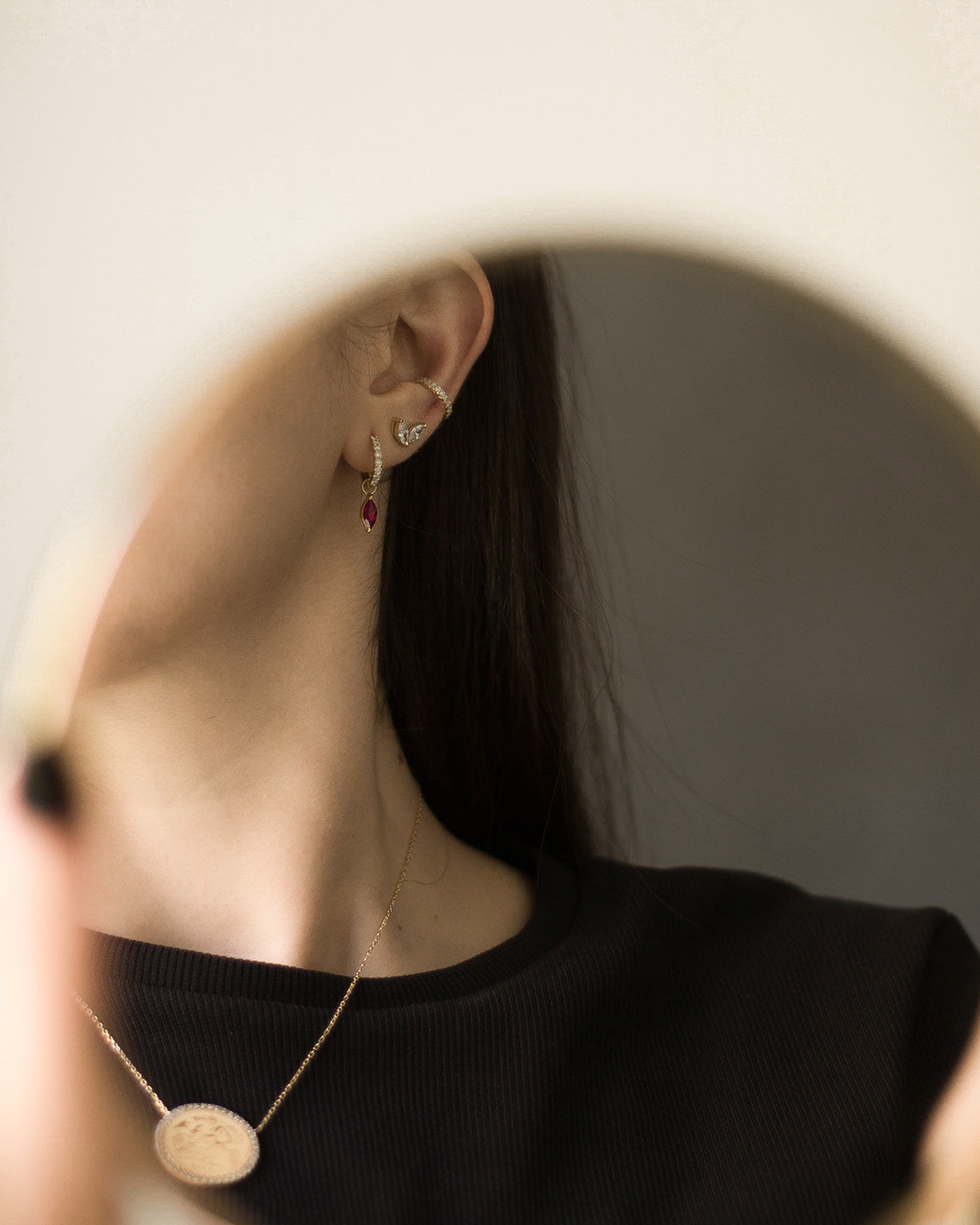double marquise stone studs