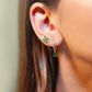 pear drop huggie hoops