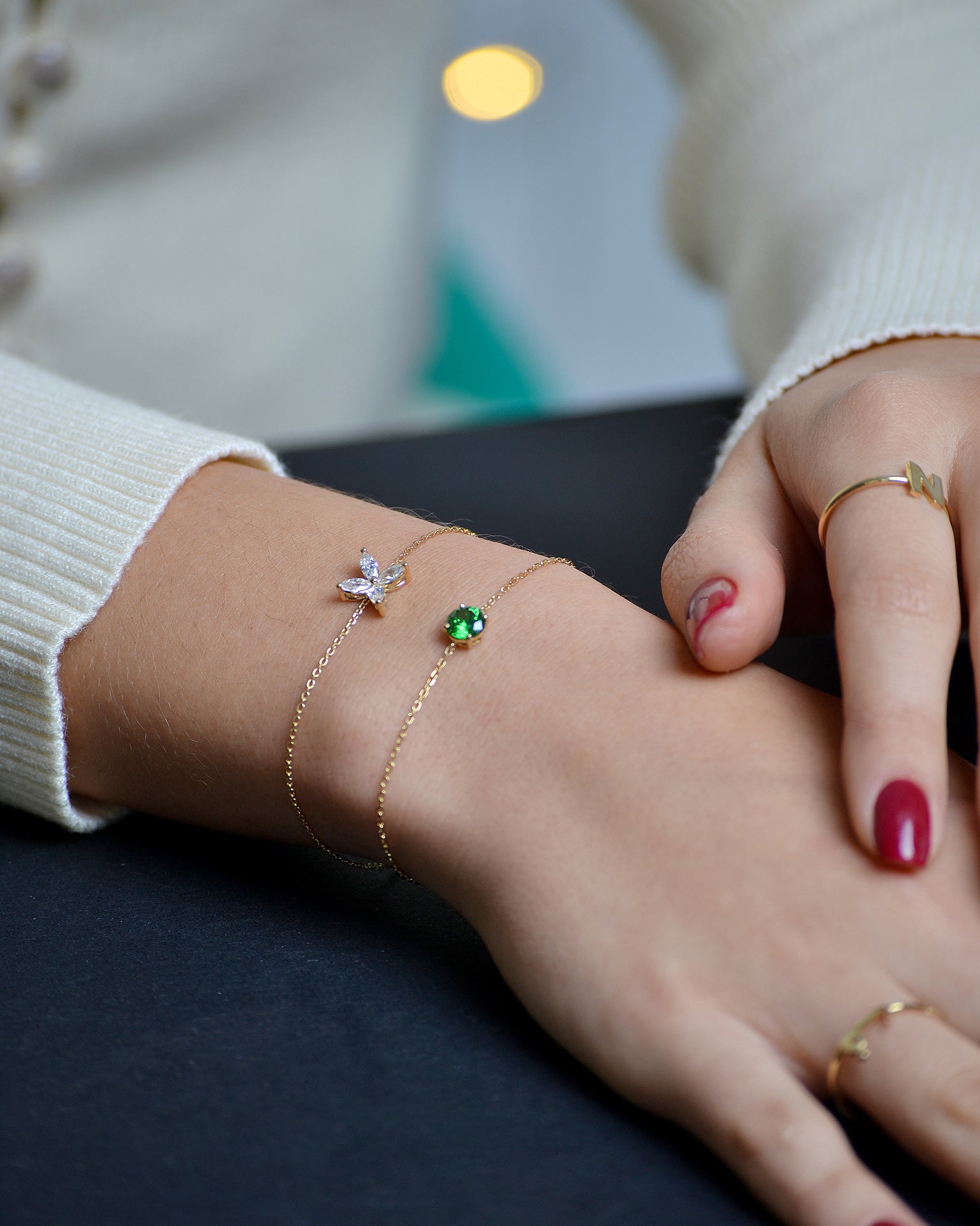 single stone bracelet